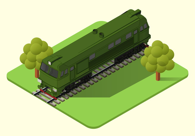 鉄道模型のイラスト
